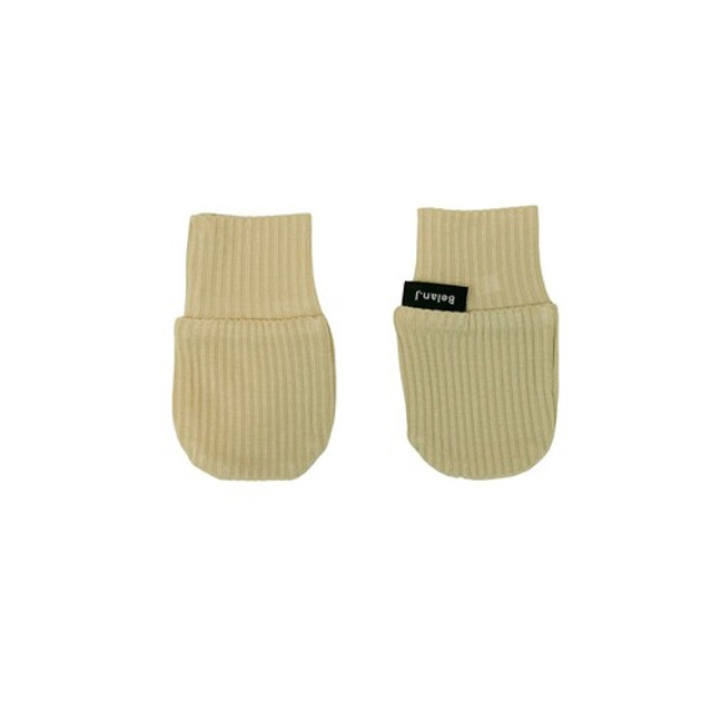 Ribbed Bamboo Non Scratch Mittens - Wheat Ribbed Bamboo Non Scratch Mittens - Wheat