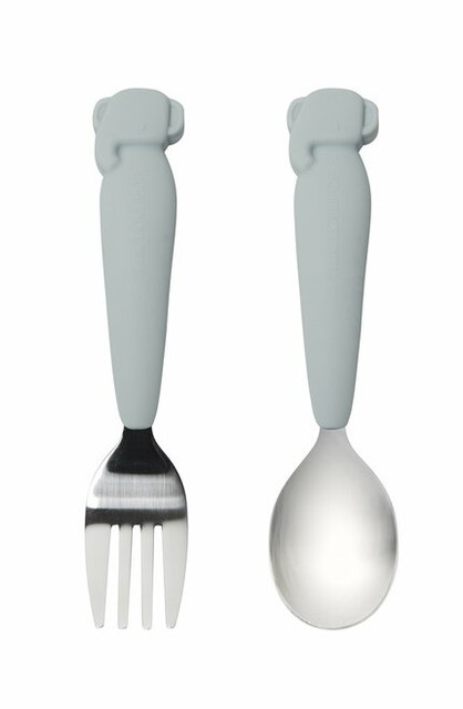 LouLou Lollipop Big Kid's Spoon & Fork Set- Elephant