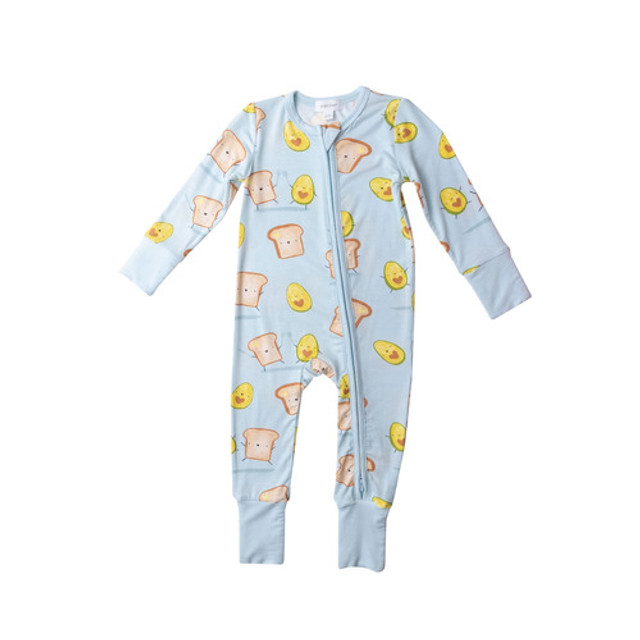 Angel Dear 2Way Zipper Romper - Avo Toast