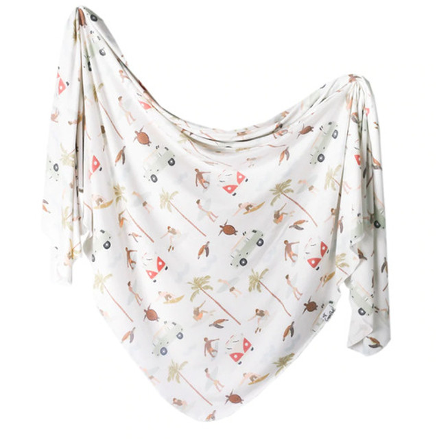 Copper Pearl Knit Swaddle Blanket - Maui Copper Pearl Knit Swaddle Blanket - Maui