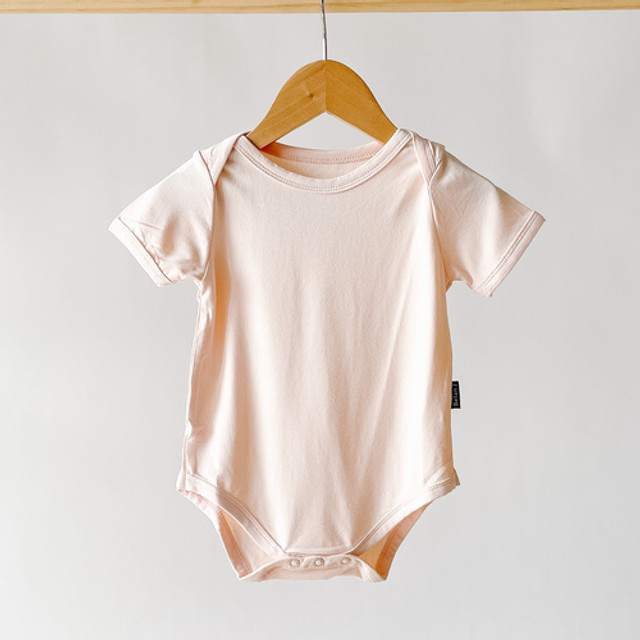 Short Sleeve Onesie - Creamy Peach Short Sleeve Onesie - Creamy Peach
