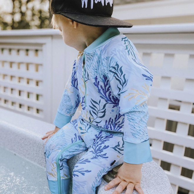 Honeysuckle Swim Company Baby Swimsuit- Save The Reef Honeysuckle Swim Company Baby Swimsuit- Save The Reef