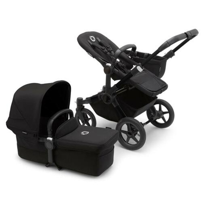 Bugaboo Donkey 5 Mono Complete Set - Black/Midnight Black-Midnight Black Bugaboo Donkey 5 Mono Complete Set - Black/Midnight Black-Midnight Black