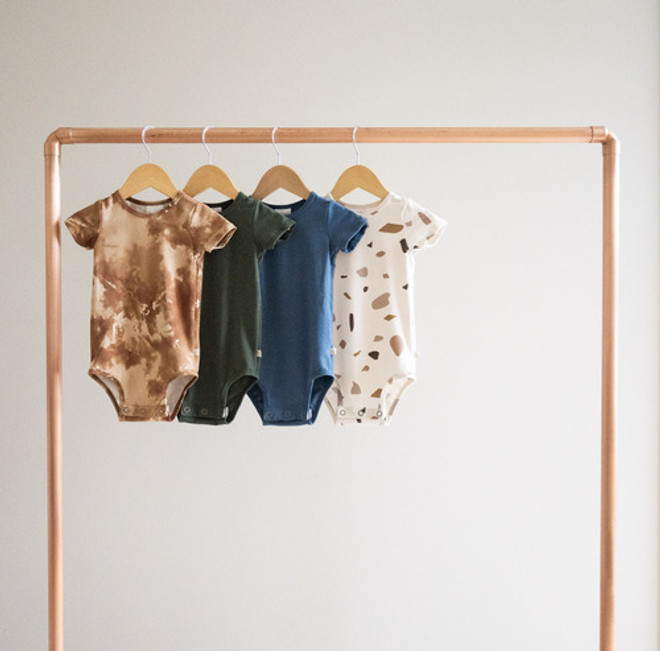 Jax & Lennon Infant Tee Onesie - Muted Boulders Jax & Lennon Infant Tee Onesie - Muted Boulders
