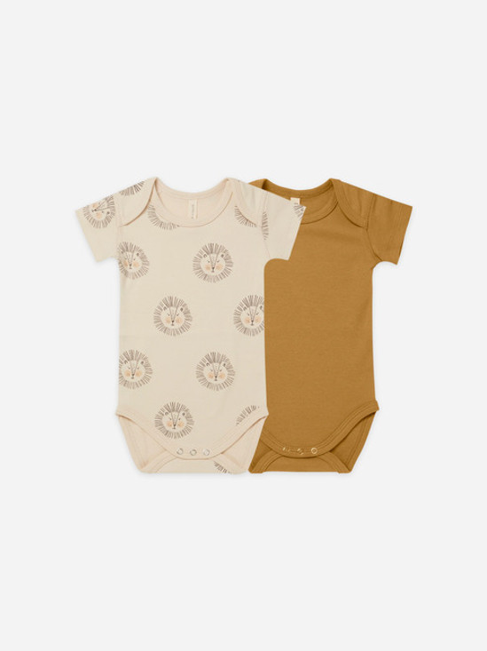 Quincy Mae Jersey Bodysuit 2PK - Lions/Ocre