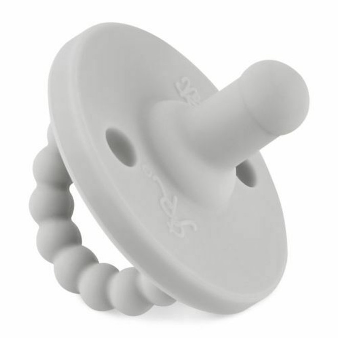 Ryan and Rose Cutie Pat Pacifier/Teether Round - Grey