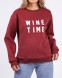 Brunette The Label- Wine Time Core Crew Burgundy Brunette The Label- Wine Time Core Crew Burgundy