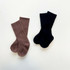 Belan J Knee High Socks 2Pack - Black/Coffee Belan J Knee High Socks 2Pack - Black/Coffee