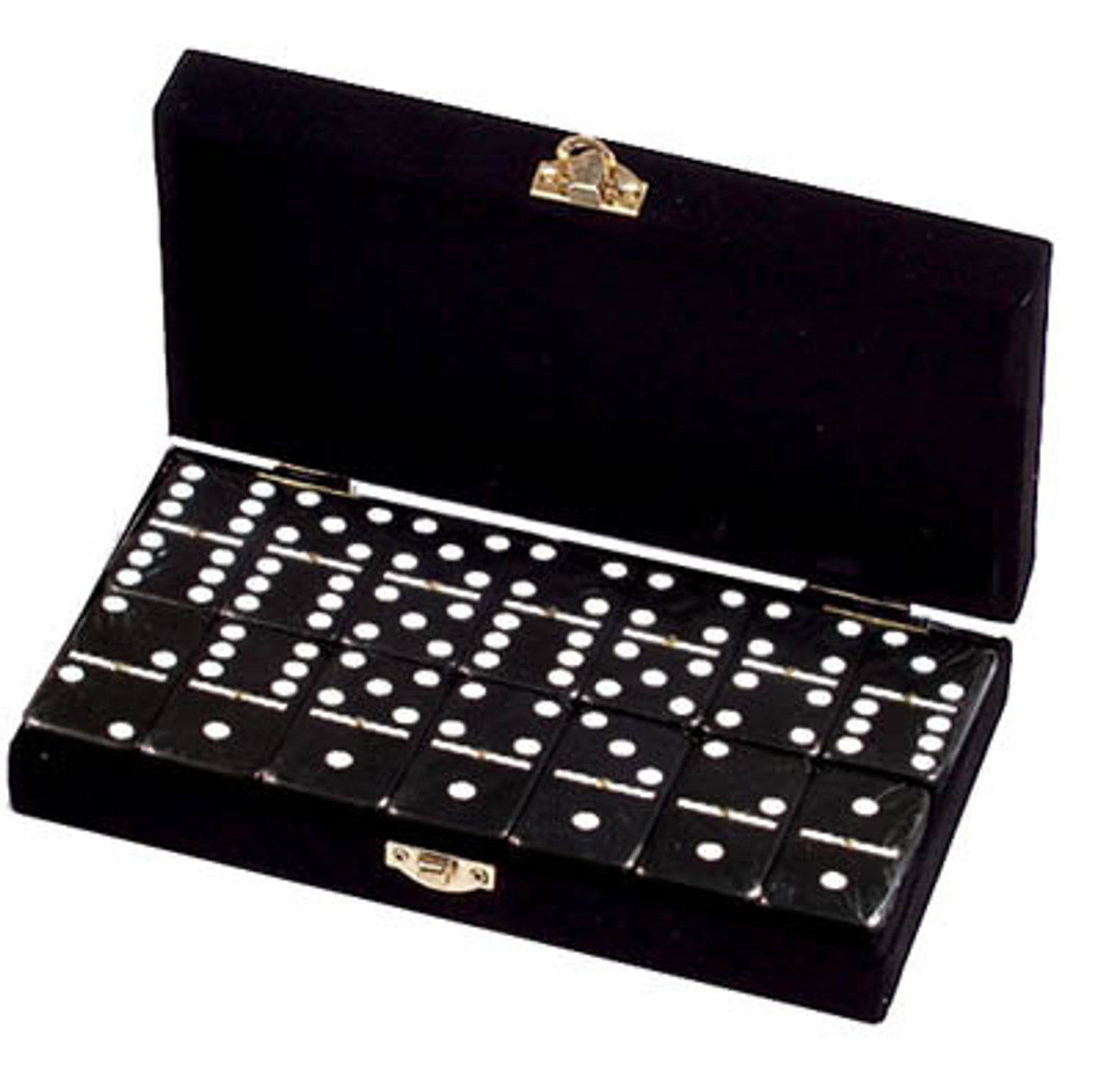 Marion & Co. Double Six Dominos in Velvet Box
