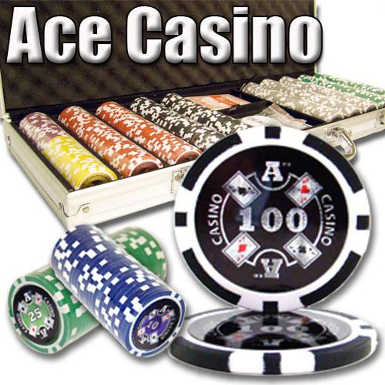 Monte Carlo Poker Chip Set Aluminum Carry Case Casino Clay