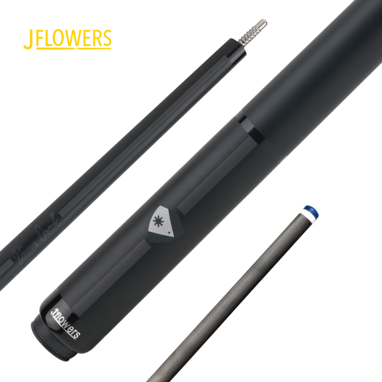 J Flowers Dennis Orcollo Black Cue w/ No Wrap