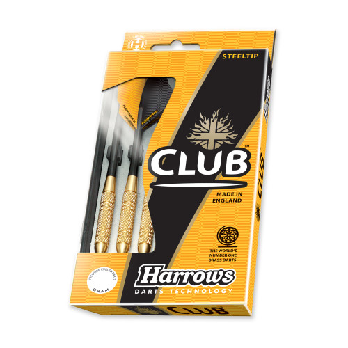 Harrows Club Brass Steel Tip Darts 24g