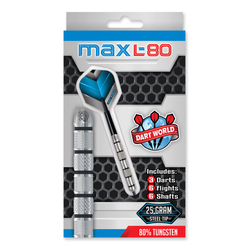 Dart World Max L-80 Steel Tip Darts 25g