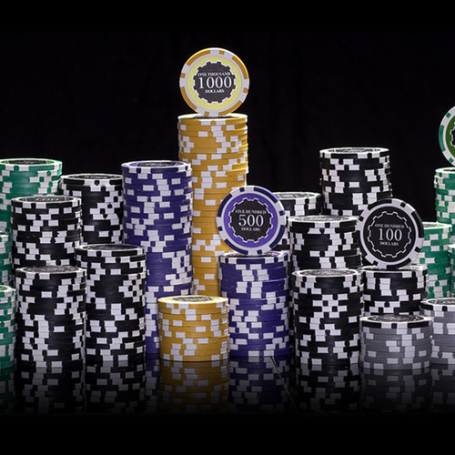 Brybelly Pre-Packaged Aluminum Eclipse 14g Poker Chip Set - 500ct Brybelly Pre-Packaged Aluminum Eclipse 14g Poker Chip Set - 500ct