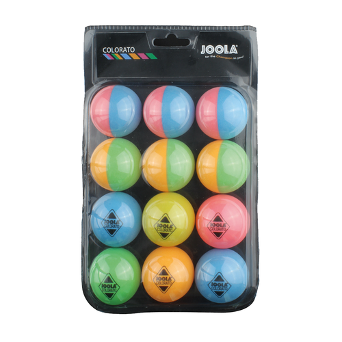 Joola Colorato Multi-Colored ABS Table Tennis Balls - 12 Ct
