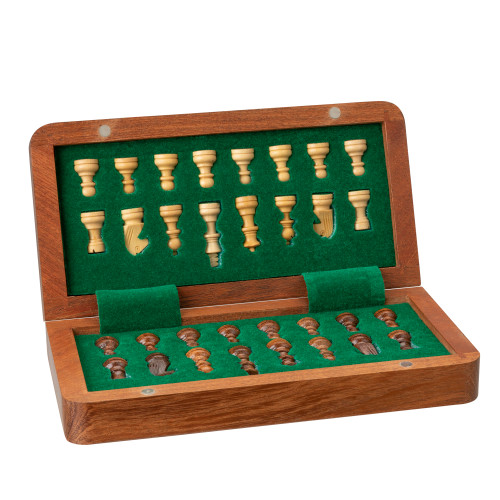 WE Games Travel Magnetic Folding Walnut Wood Chess Set – Wood Expressions