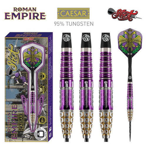 Shot Darts Roman Empire Caesar Steel Tip Darts 25g