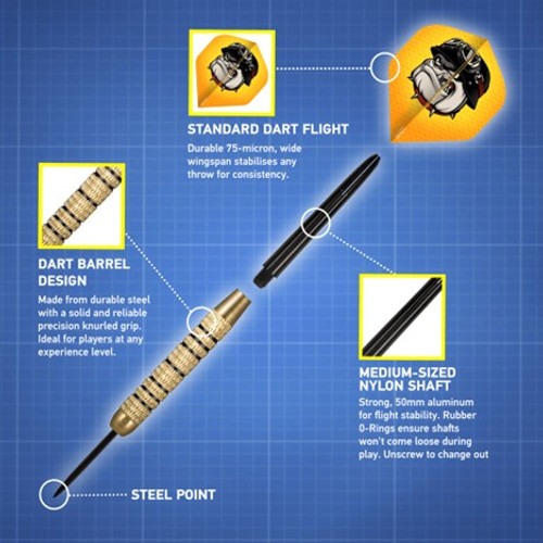 Shot Darts Duel Brass Steel Tip Darts 18g Shot Darts Duel Brass Steel Tip Darts 18g