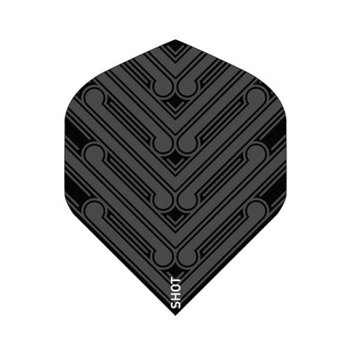 Shot Darts Manu Black Flights - Standard