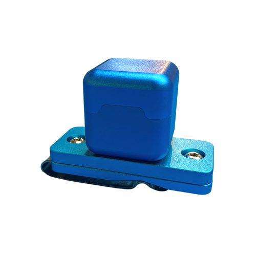 Metal Square Magnetic Chalk Holder - Blue