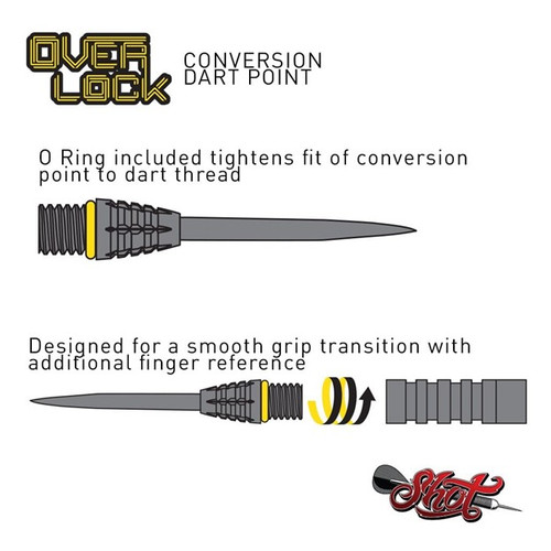 Shot Darts Overlock Conversion Silver Point Shot Darts Overlock Conversion Silver Point