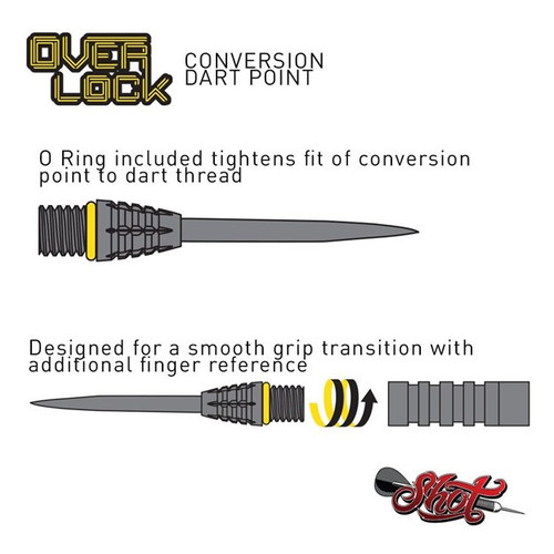 Shot Darts Overlock Conversion Black Point Shot Darts Overlock Conversion Black Point