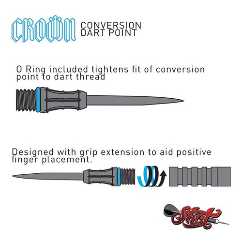 Shot Darts Crown Conversion Gold Point Shot Darts Crown Conversion Gold Point