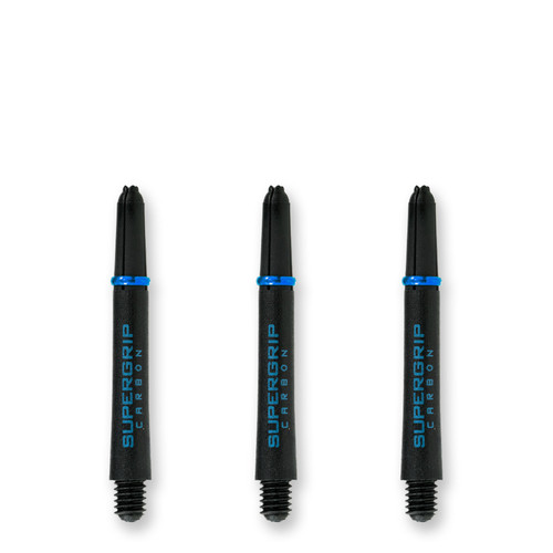 Dart World Supergrip Carbon Black & Aqua Shaft - Midi