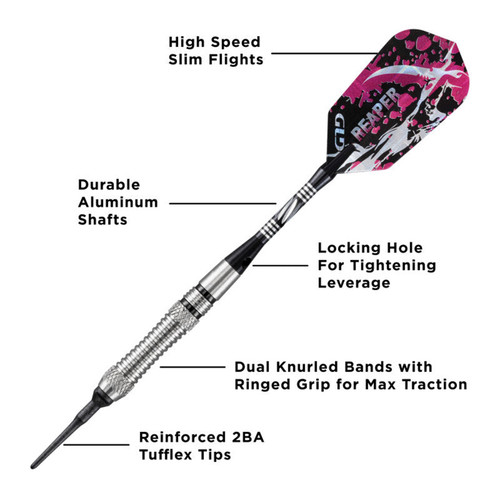 Great Lakes Dart Viper Grim Reaper Soft Tip Darts 18g Great Lakes Dart Viper Grim Reaper Soft Tip Darts 18g