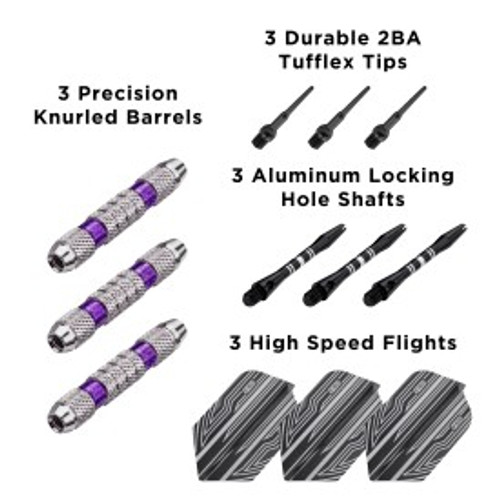 Great Lakes Dart Viper Wind Runner Purple Soft Tip Darts 18g