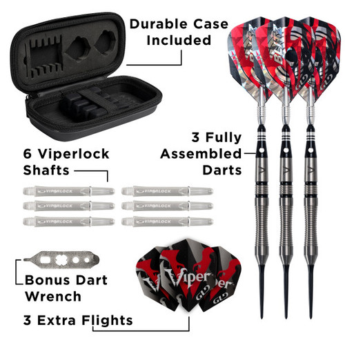 Great Lakes Dart Viper Blitz Steel Tip Darts 22g Great Lakes Dart Viper Blitz Steel Tip Darts 22g