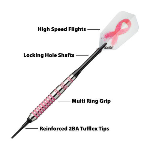 Great Lakes Dart Fat Cat Pink Lady Soft Tip Darts 16g