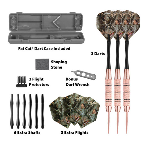 Great Lakes Dart Fat Cat Realtree Hardwoods HD Steel Tip Darts 23g