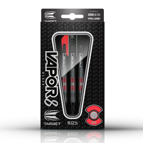 Target Vapor 8 Black Soft Tip Red Darts 19g