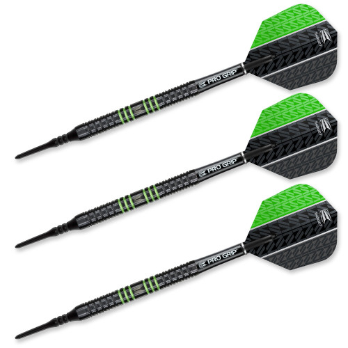 Target Vapor 8 Black Soft Tip Green Darts 18g