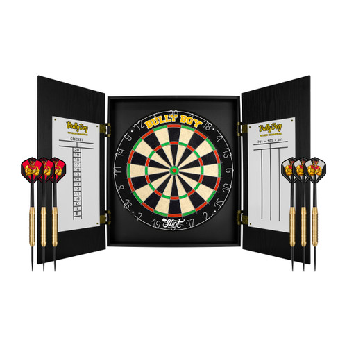 Outlaw Dart Board Cabinet with Official Electronic Scoring Soft