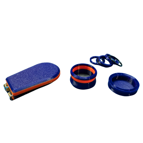 Clack Attack Round Magnetic Chalk Holder - Navy/Neon Orange Clack Attack Round Magnetic Chalk Holder - Navy/Neon Orange