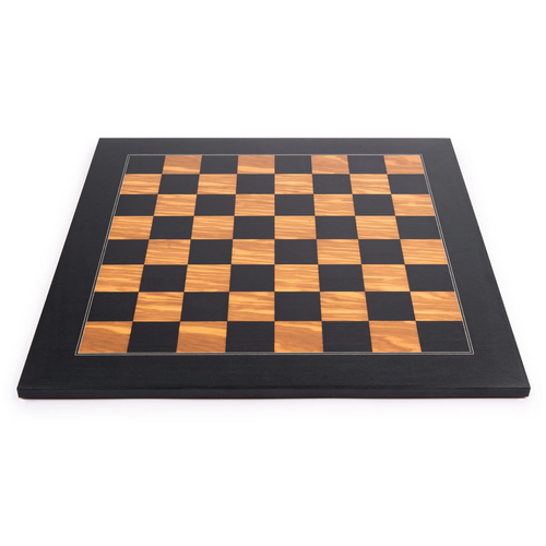 Deluxe Black & Olive Wood Chess Board – Handmade in Spain