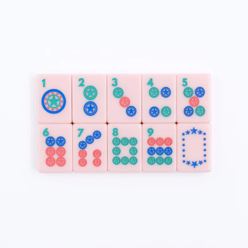 Texas Series Mahjong w/ Lone Star Flair - Rodeo Pink Tile