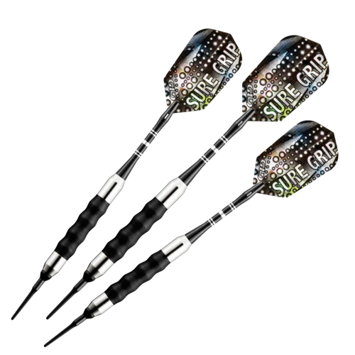Great Lakes Dart Viper Sure Grip Black Soft Tip Darts 20g
