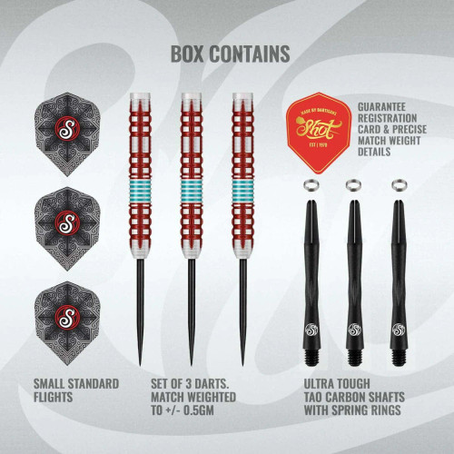 Shot Collab Josh Pearson Steel Tip Dart Set-23gm