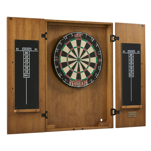 American Heritage Alta Dartboard Cabinet in Brushed Walnut