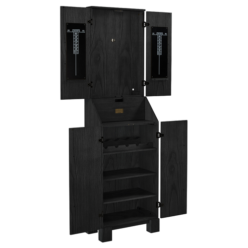American Heritage Alta Standup Dartboard Cabinet in Black Ash
