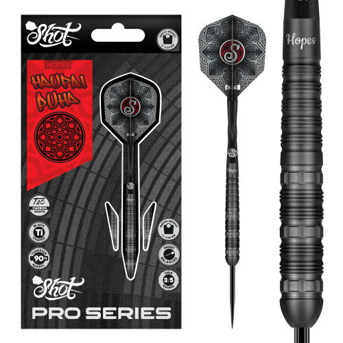 Shot Pro Series Haupai Puha 2.0 Steel Tip Dart Set-90% Tungsten-24gm