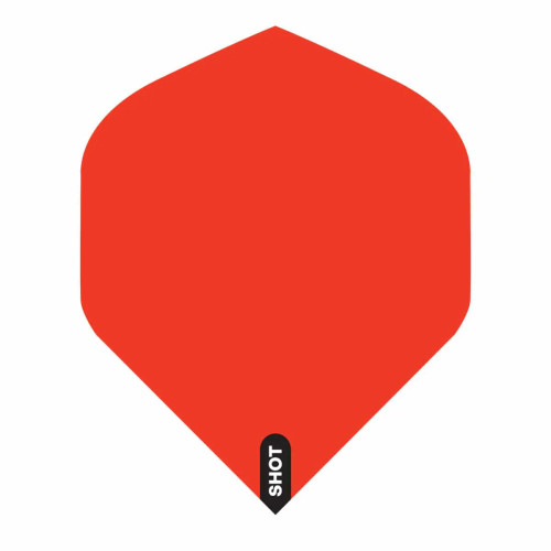 Shot Darts Flight Set-Red Standard
