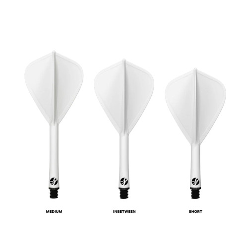 Flight Deck-One Piece Dart Flight and Shaft System-White-Kite Shape
