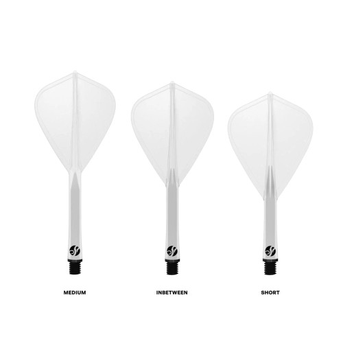 Flight Deck-One Piece Dart Flight and Shaft System-Clear-Kite Shape