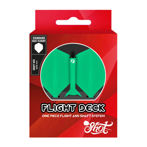 Flight Deck-One Piece Dart Flight and Shaft System-Green