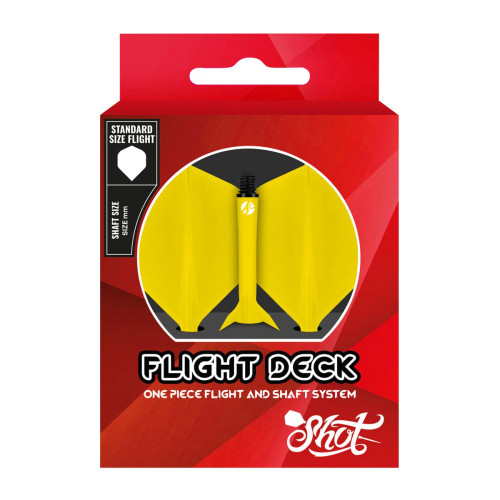 Flight Deck-One Piece Dart Flight and Shaft System-Yellow