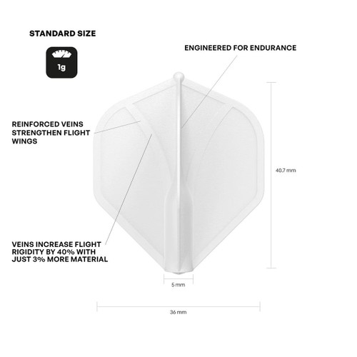 Shot Airfoil Molded Flight Set-Clear Standard